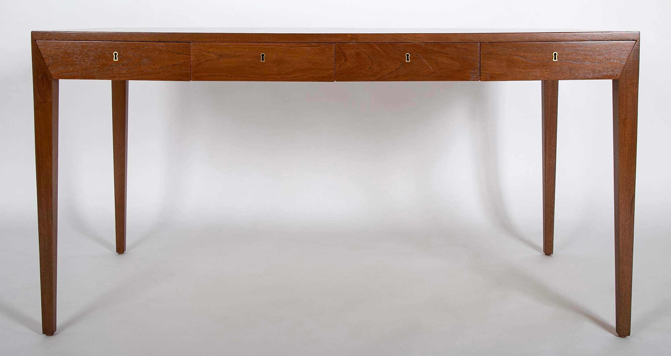 Severin Hansen Teak Desk for Haslev Møbelfabrik