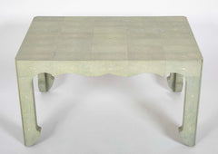Pale Green Shagreen Veneered Coffee or Low Table