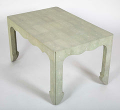 Pale Green Shagreen Veneered Coffee or Low Table