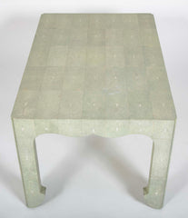 Pale Green Shagreen Veneered Coffee or Low Table