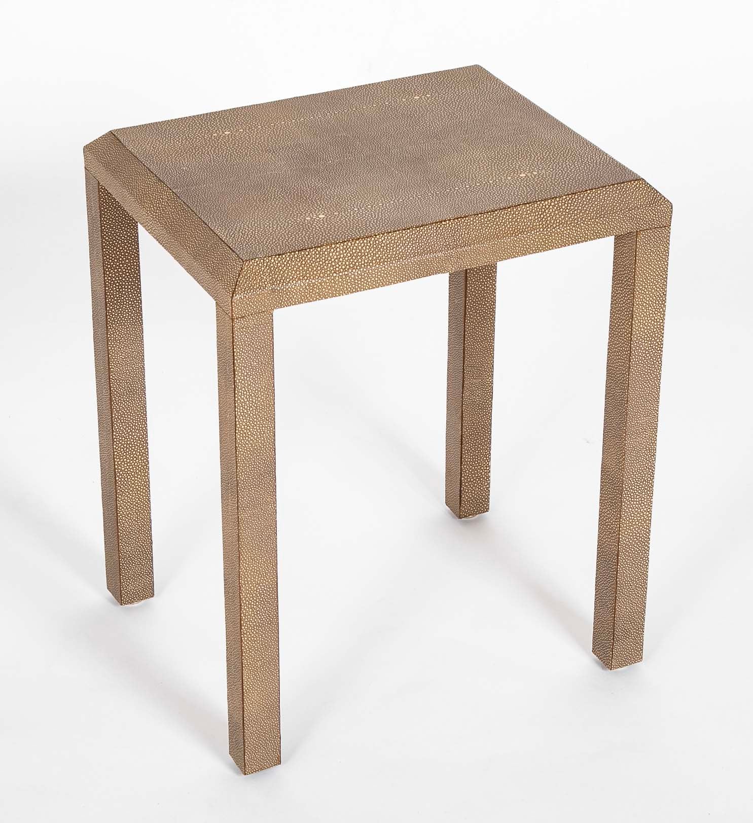 20th Century Pair of Side/End Tables Covered in Shagreen