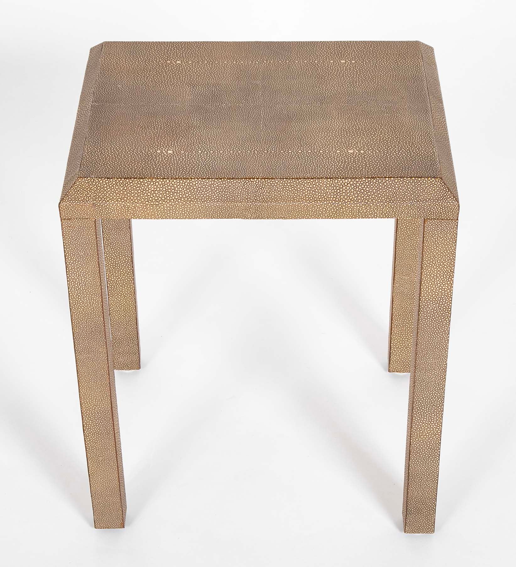 20th Century Pair of Side/End Tables Covered in Shagreen
