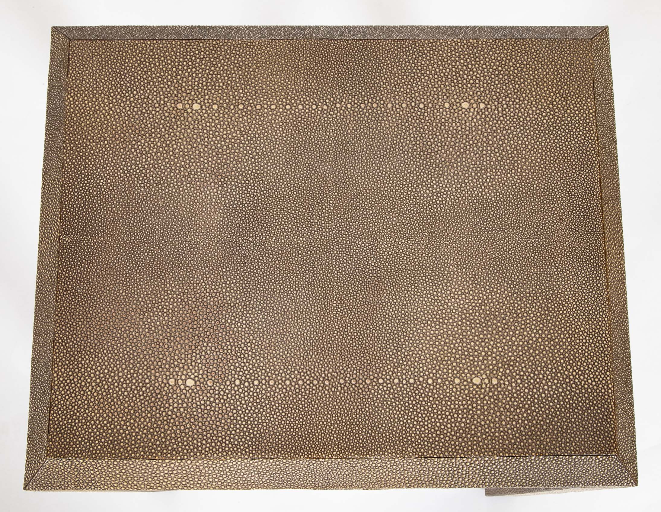 20th Century Pair of Side/End Tables Covered in Shagreen