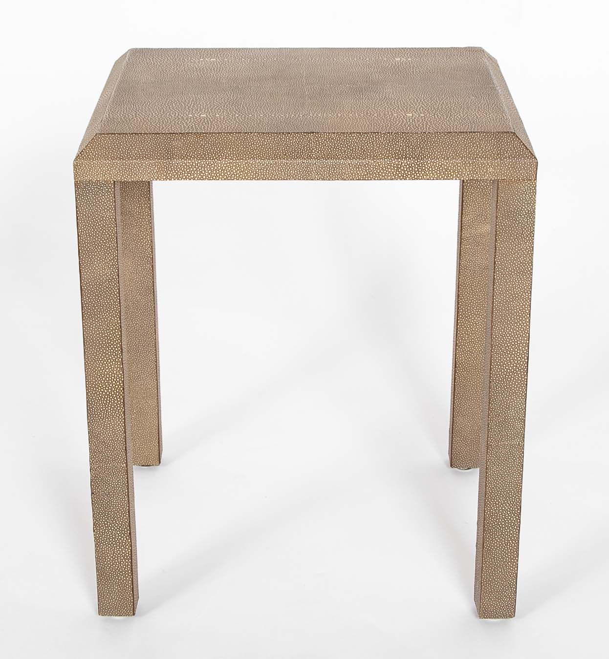 20th Century Pair of Side/End Tables Covered in Shagreen