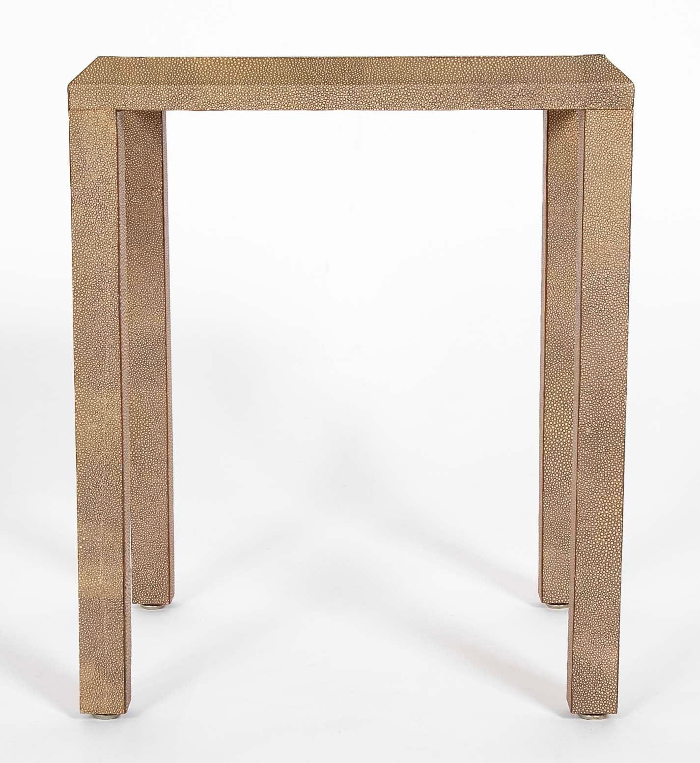 20th Century Pair of Side/End Tables Covered in Shagreen