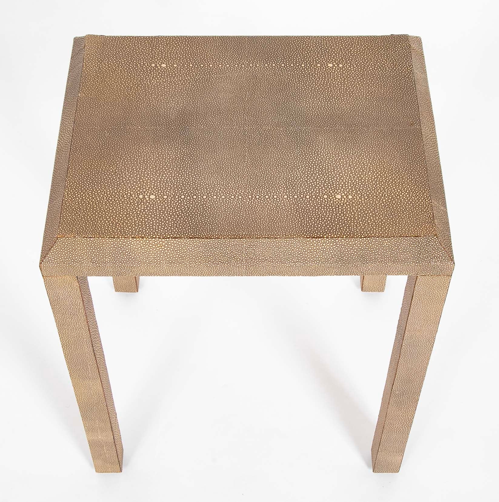 20th Century Pair of Side/End Tables Covered in Shagreen