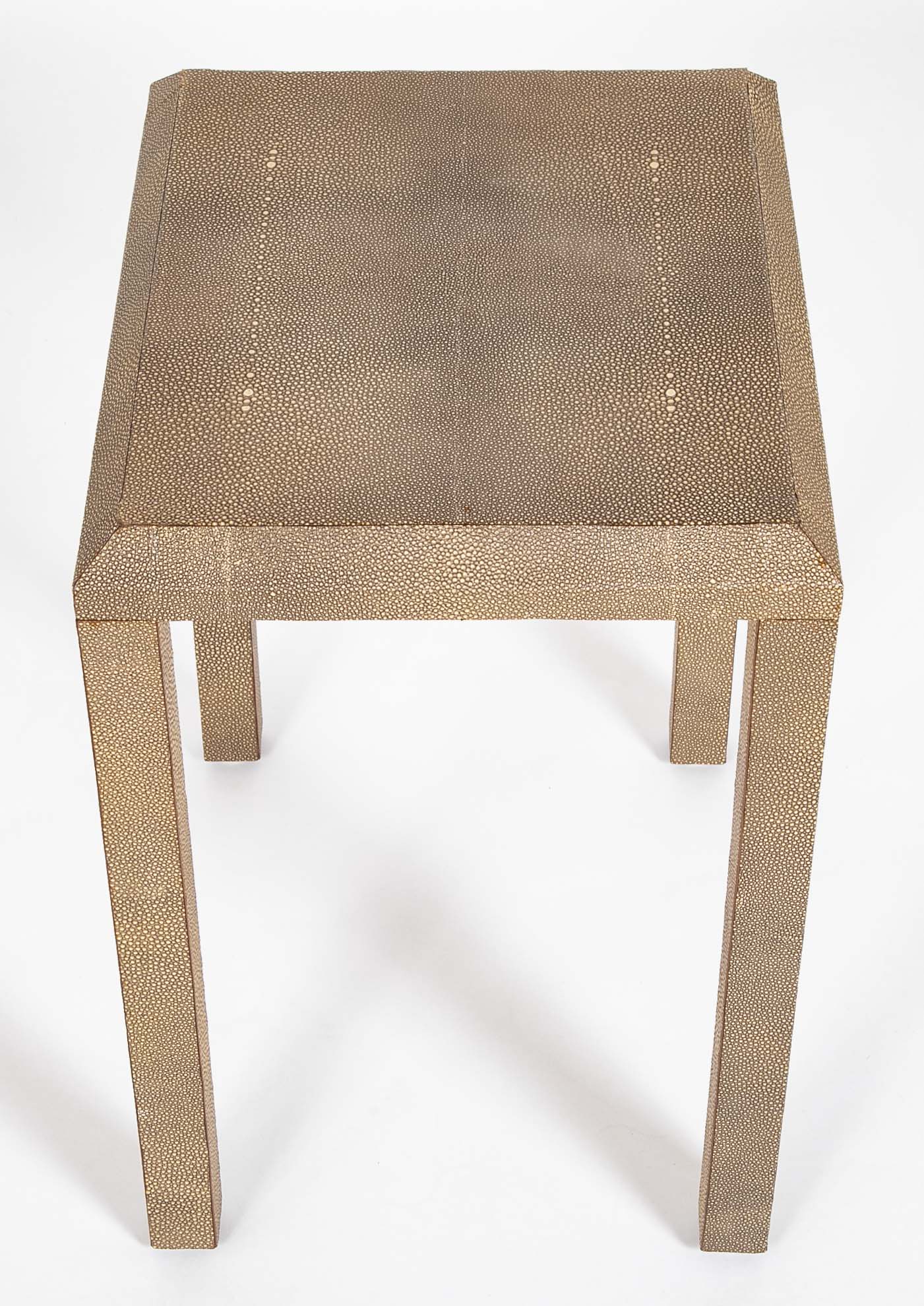20th Century Pair of Side/End Tables Covered in Shagreen