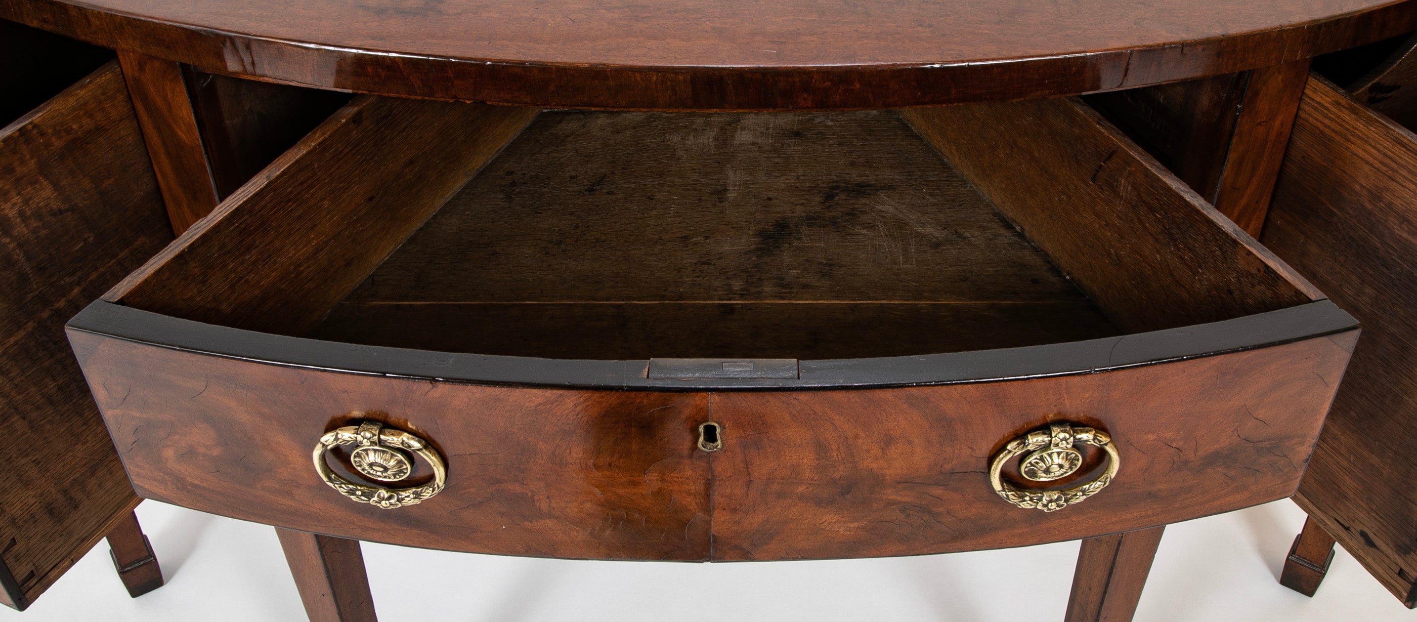 George III 'D' Form Inlaid Mahogany Sideboard