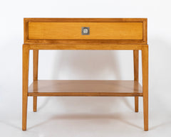 Parzinger Blond Wood Single Drawer Side Table