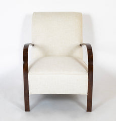 Mid-Century Danish Open Arm Chair Possibly by Fritz Hansen