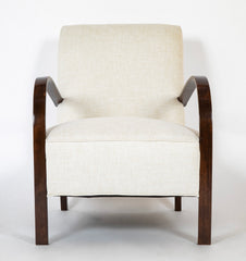 Mid-Century Danish Open Arm Chair Possibly by Fritz Hansen