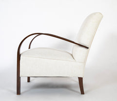 Mid-Century Danish Open Arm Chair Possibly by Fritz Hansen