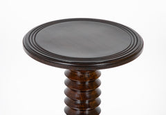 Charles Dudouyt Occasional Table with a Turned Wood Pedestal