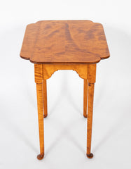 A Queen Ann Style Tiger Maple Stand