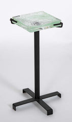French Iron & Glass Occasional Table in the Style of Jacques Adnet