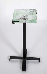 French Iron & Glass Occasional Table in the Style of Jacques Adnet