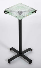 French Iron & Glass Occasional Table in the Style of Jacques Adnet