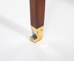 Pair of Round Mahogany Side Tables Attributed to Jacques Quinet