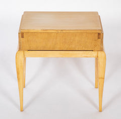 Pair of French Single Drawer Sycamore Veneer Bedside Tables