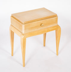 Pair of French Single Drawer Sycamore Veneer Bedside Tables