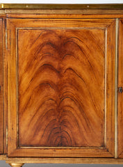 Burl Neoclassical Style Sideboard with Brass Gallery