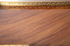Burl Neoclassical Style Sideboard with Brass Gallery