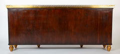 Burl Neoclassical Style Sideboard with Brass Gallery