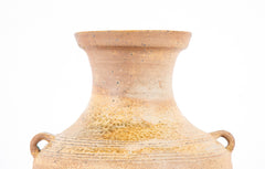 A Tang Dynasty Hu Form Pottery Vase with Loop Handles