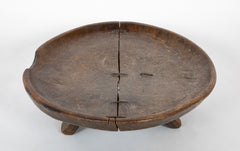 African Footed Solid Wood Bowl