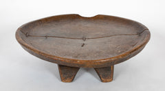 African Footed Solid Wood Bowl