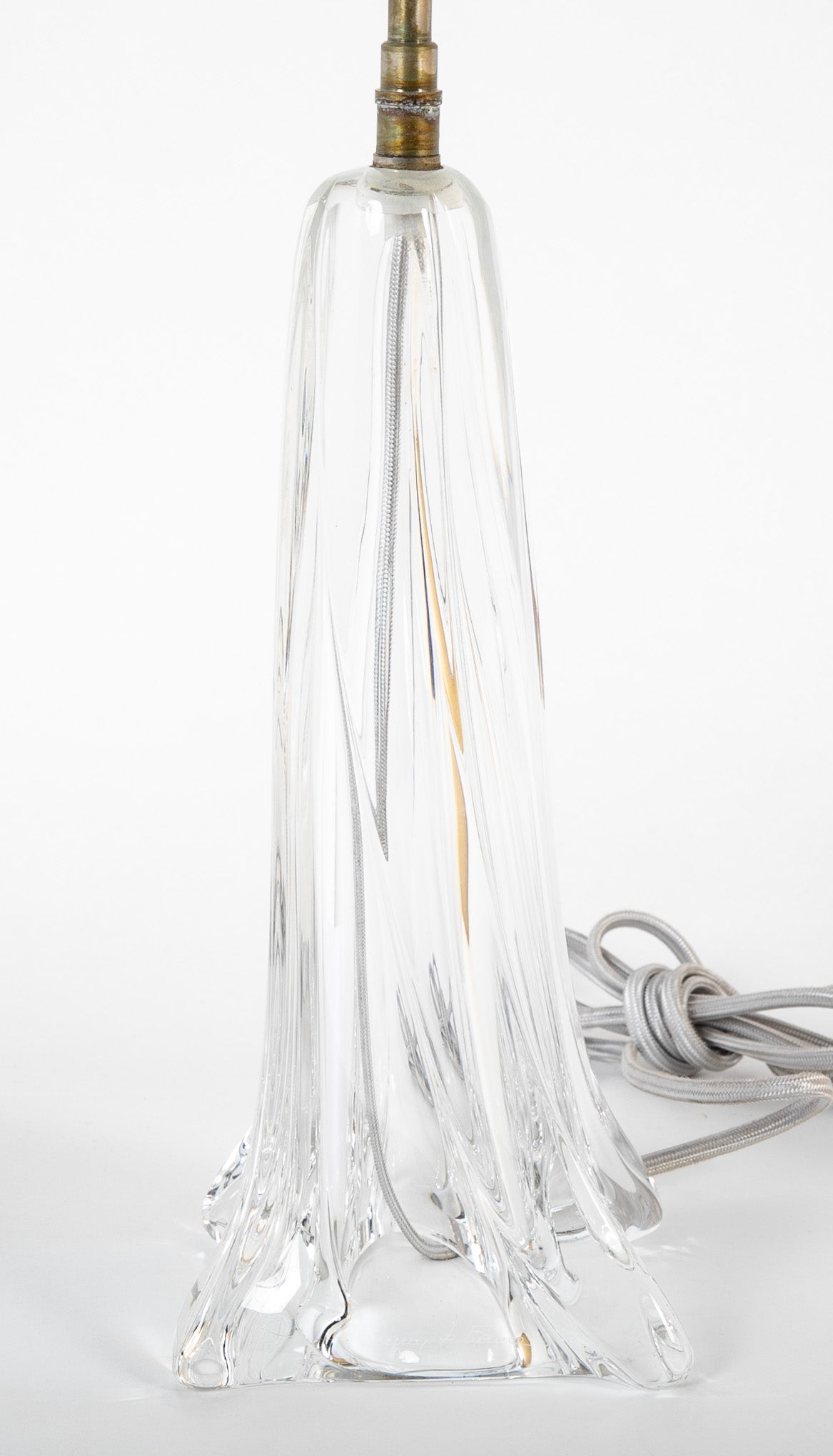 Twisted Clear Glass Lamp by Daum