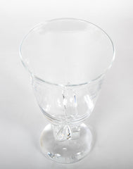 Steuben Glass Vase with Scrolled Circular Base Designed by George Thomas