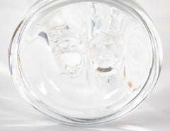 Steuben Glass Vase with Scrolled Circular Base Designed by George Thomas