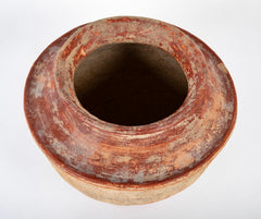 Dejenne, Mali Red Clay Vessel with White Slip Decor