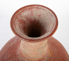 Dejenne, Mali Tear Drop Form Red Clay Vessel with Incised Neck