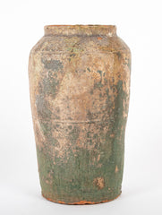 Chinese Han Dynasty Tapered Cylindrical Pottery Storage Jar