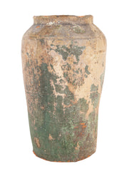Chinese Han Dynasty Tapered Cylindrical Pottery Storage Jar