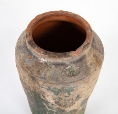 Chinese Han Dynasty Tapered Cylindrical Pottery Storage Jar