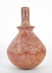 Dejenne, Mali Red Clay Bulbous Vessel with White Slip Decor