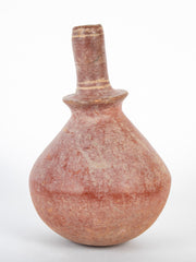Dejenne, Mali Red Clay Bulbous Vessel with White Slip Decor