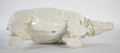 Rhino Clara Nymphenburg Frankenthaler Model in White Glazed Porcelain