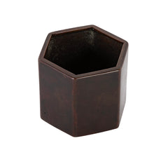 20th Century Japanese Hexagonal Bronze Censer