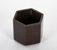 20th Century Japanese Hexagonal Bronze Censer