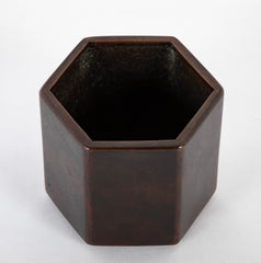 20th Century Japanese Hexagonal Bronze Censer