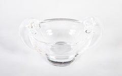 Steuben Glass "Snail Scroll" Creamer and Open Sugar Bowl by Irene Benton