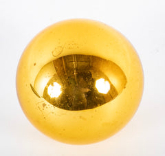 Kugel Handblown Gold Glass Ball Ornament