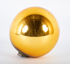 Kugel Handblown Gold Glass Ball Ornament