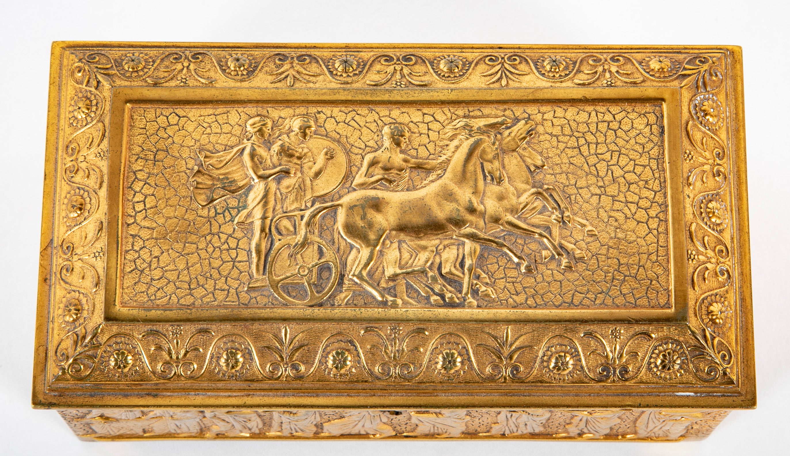 A 20th Century D'Ore Bronze Repousse Figured Box