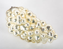 Antique Kugel Silver Glass Grape Cluster Form Ornament