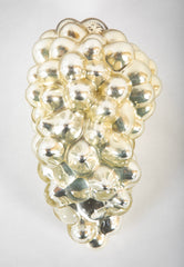Antique Kugel Silver Glass Grape Cluster Form Ornament